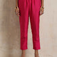 trueBrowns Pink Silk Anarkali Kurta Pant Dupatta Set | Swadesiicart