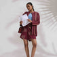 trueBrowns Purple Cotton Print Short Co-ord Set - Swadesiicart