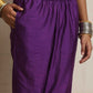trueBrowns Purple Silk Anarkali Flared Kurta Set | Swadesiicart