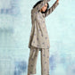 trueBrowns Sage Printed Velvet Co-Ord Set - Swadesiicart