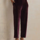 trueBrowns Purple Velvet Embroidered Kurta Pant Dupatta Set | Swadesiicart