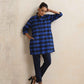 trueBrowns Blue Check Winter Top | Swadesiicart