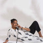 trueBrowns White Cotton Print Pleated Kurta Set | Swadesiicart