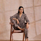 trueBrowns Clay Dabu Geometric Print Cotton Pleated Co-Ord Set - Swadesiicart