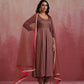 trueBrowns Brown Modal Anarkali Kurta Set | Swadesiicart