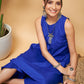 InWeave Women's Ink Blue Short Kurta Palazzo Set - Swadesiicart