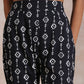 trueBrowns Black White Geometric Print Cotton Pant Suit Set | Swadesiicart
