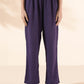 trueBrowns Purple Cotton Flared Co-ord Set - Swadesiicart