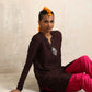 trueBrowns Cola Silk Kurta Co-ord Set - Swadesiicart