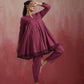 trueBrowns Mauve Cotton Dobby Co-ord set - Swadesiicart