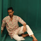 trueBrowns Men's Pink Floral Cotton Printed Co-ord Set - Swadesiicart