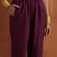 trueBrowns Pink Metallic Flared Anarkali Kurta Set | Swadesiicart