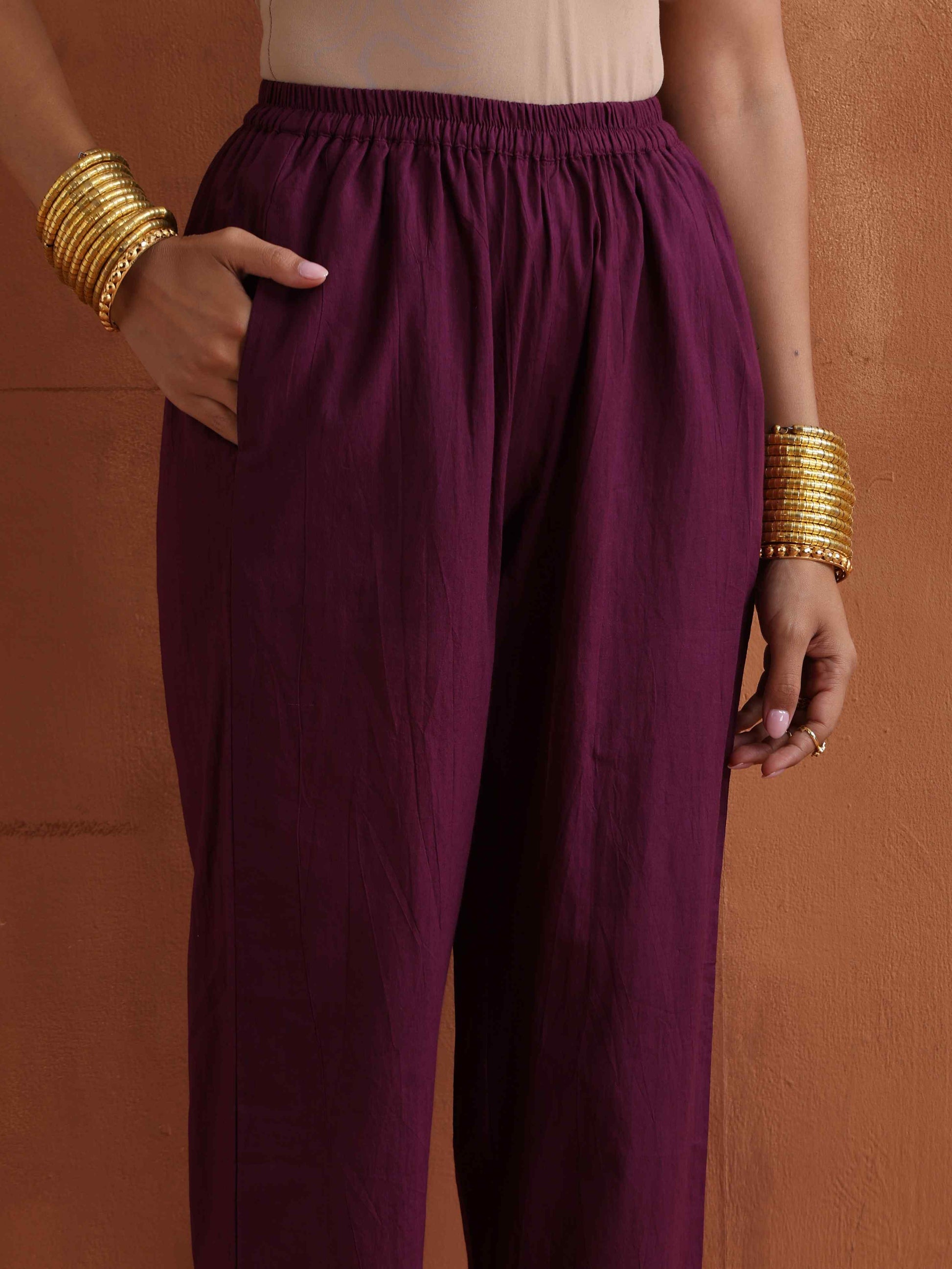 trueBrowns Pink Metallic Flared Anarkali Kurta Set | Swadesiicart