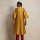 trueBrowns Gold Silk Kurta Set | Swadesiicart