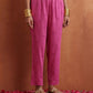 trueBrowns Pink Print Kaftan Kurta Co-ord Set - Swadesiicart