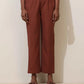 trueBrowns Brown Cotton Linen Kurta Co-Ord Set - Swadesiicart