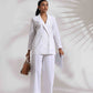 trueBrowns White Cotton Schiffli Jacket Co-ord Set - Swadesiicart