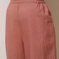 trueBrowns Peach Cotton Linen Kurta Pant Set | Swadesiicart