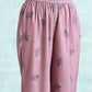 trueBrowns Light Mauve Printed Velvet Co-Ord Set - Swadesiicart