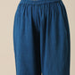 trueBrowns Classic Blue Slub Texture Sleeveless Flared Kurta Pant Set | Swadesiicart