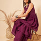 InWeave Women's Purple Lace Work Double Layer Sharara Set - Swadesiicart