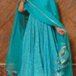 Pomcha Jaipur Bandhej Blue Cotton Anarkali Set | Swadesiicart