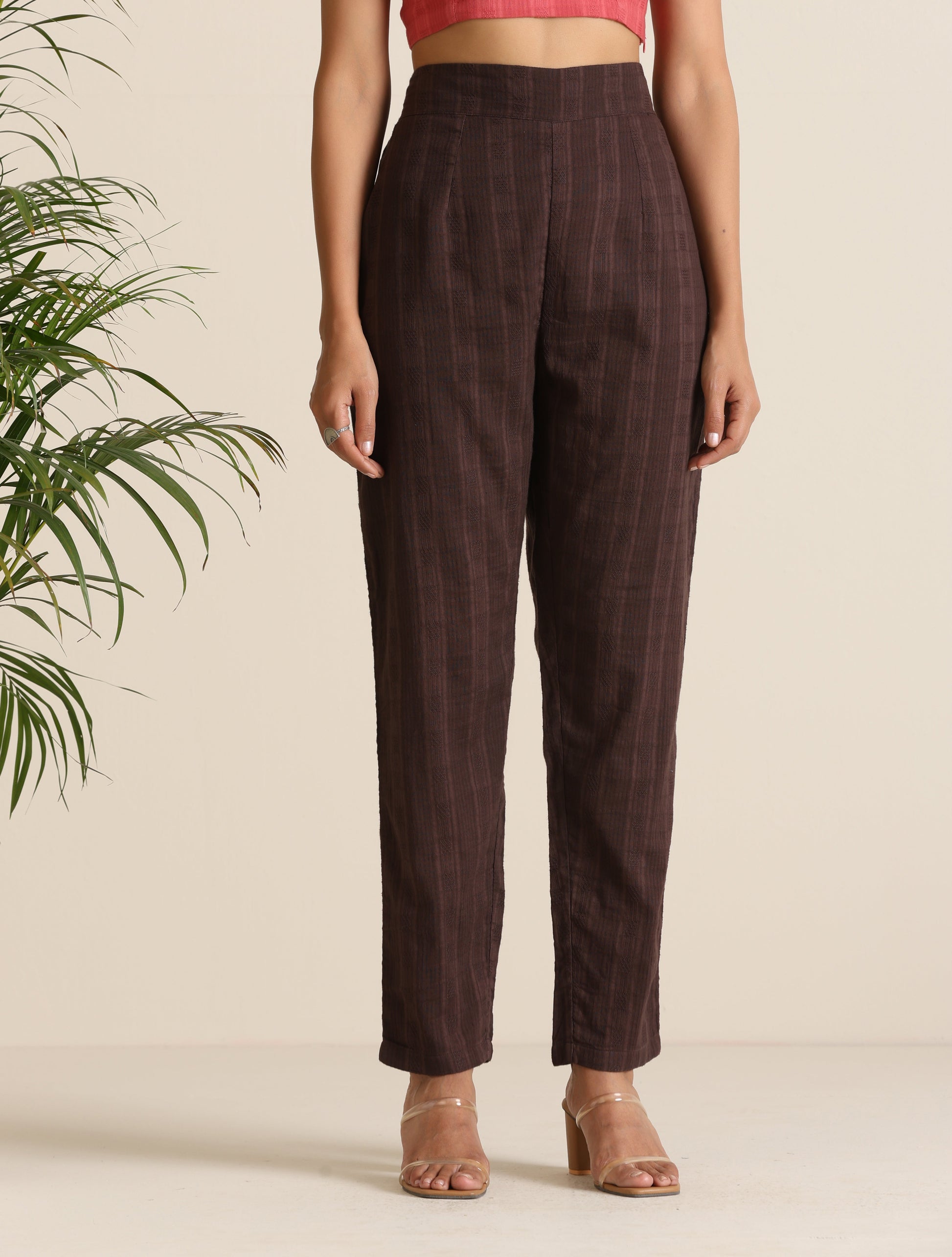 trueBrowns Cola Cotton Dobby Pant Suit Set - Swadesiicart