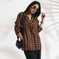 trueBrowns Black Cotton Print Jacket Top Co-ord Set - Swadesiicart
