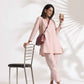 trueBrowns Light Pink Slub Co-ord Set - Swadesiicart