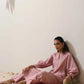 trueBrowns Pink Cotton Linen Kurta Pant Set | Swadesiicart