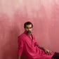 trueBrowns Men's Pink Mandarin Collar Kurta | Swadesiicart