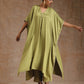 trueBrowns Light Green Modal Satin Kaftan Kurta Set | Swadesiicart
