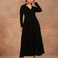 trueBrowns Black Velvet Dress | Swadesiicart