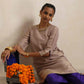 trueBrowns Lilac Tissue Kurta Co-ord Set - Swadesiicart