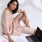 trueBrowns Light Pink Slub Kurta Co-ord Set - Swadesiicart