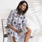 trueBrowns White Cotton Print Shirt Dress | Swadesiicart