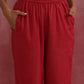 trueBrowns Red Straight Cotton Dobby Kurta Set | Swadesiicart