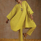 trueBrowns Lime Gold Cotton Oversized Round Co-Ord Set - Swadesiicart