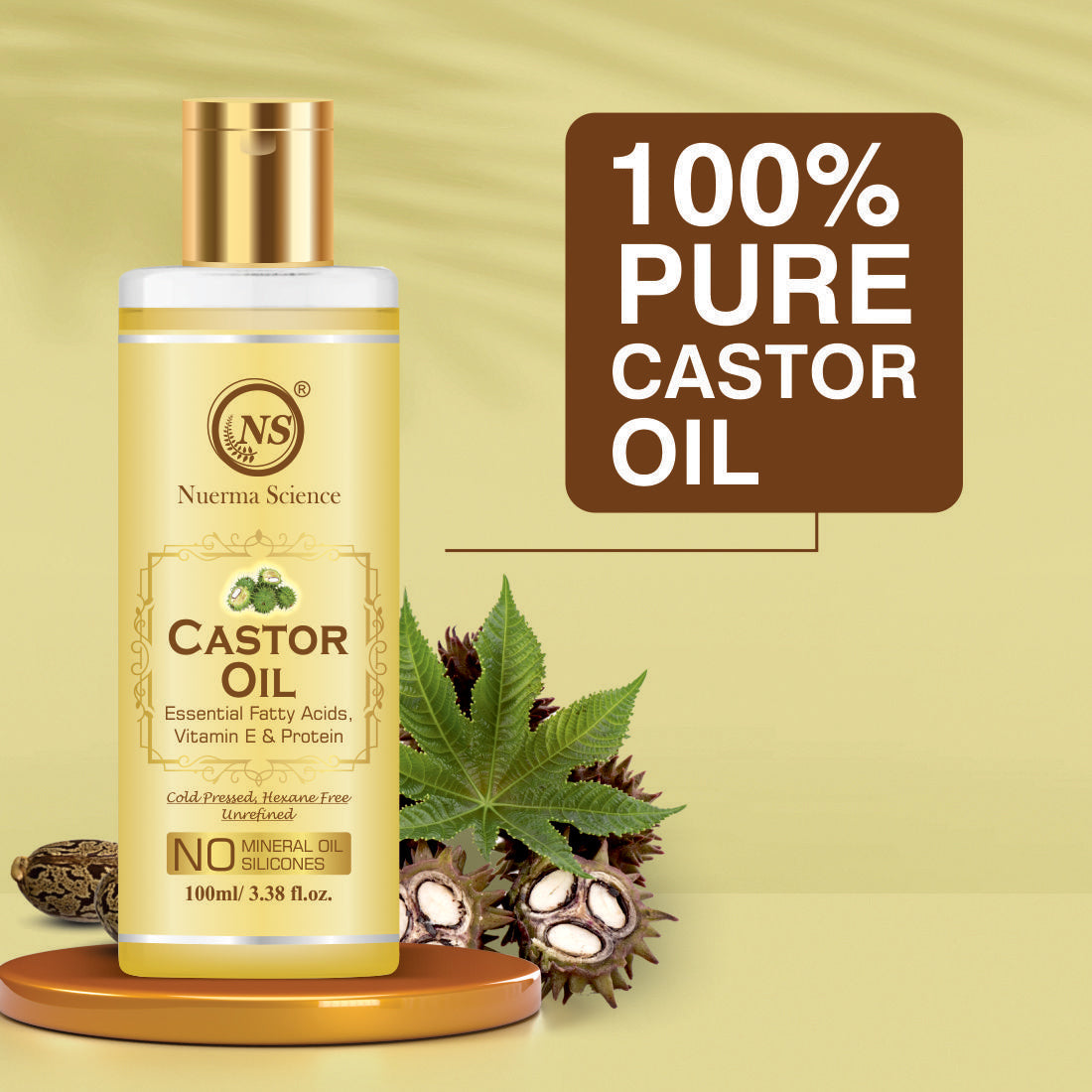 Nuerma Science Castor Oil For Hair & Body | Swadesiicart