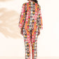 trueBrowns Cola Cotton Ikat Pant Suit Set - Swadesiicart