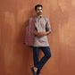 trueBrowns Men's Beige Cotton Short Kurta | Swadesiicart