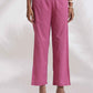 trueBrowns Pink Cotton Floral Embroidered Flared Kurta Set | Swadesiicart