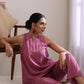 trueBrowns Onion Pink Dobby Sleeveless Short Co-Ord Set - Swadesiicart