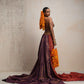 trueBrowns Purple Gold Metallic Ready To Wear Saree | Swadesiicart