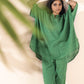 trueBrowns Green Cotton Dobby Oversized Co-ord Set - Swadesiicart