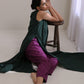 trueBrowns Dark Green Dobby Sleeveless Kurta Pant Set | Swadesiicart