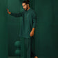 trueBrowns Men's Turquoise Dobby Co-ord Set - Swadesiicart