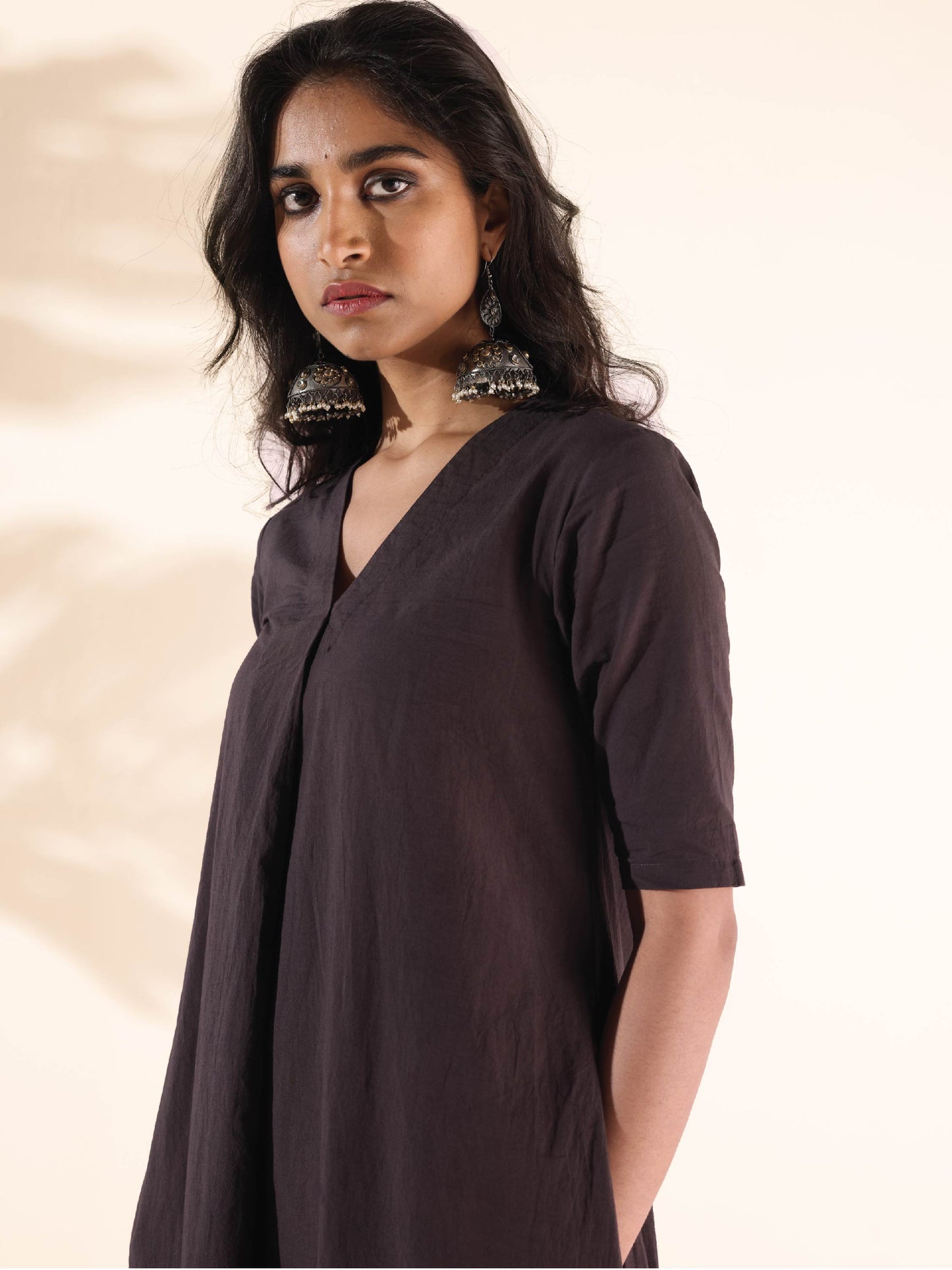 trueBrowns Cola Cotton Ikat Kurta Pant Set | Swadesiicart