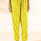 trueBrowns Lime Cotton Dobby Flared Co-ord Set - Swadesiicart
