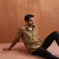 trueBrowns Men's Mustard Cotton Dobby Short Kurta | Swadesiicart